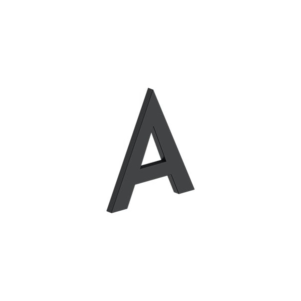 4 LETTER A, B SERIES W/ RISERS, STAINLESS STEEL in Paint Black